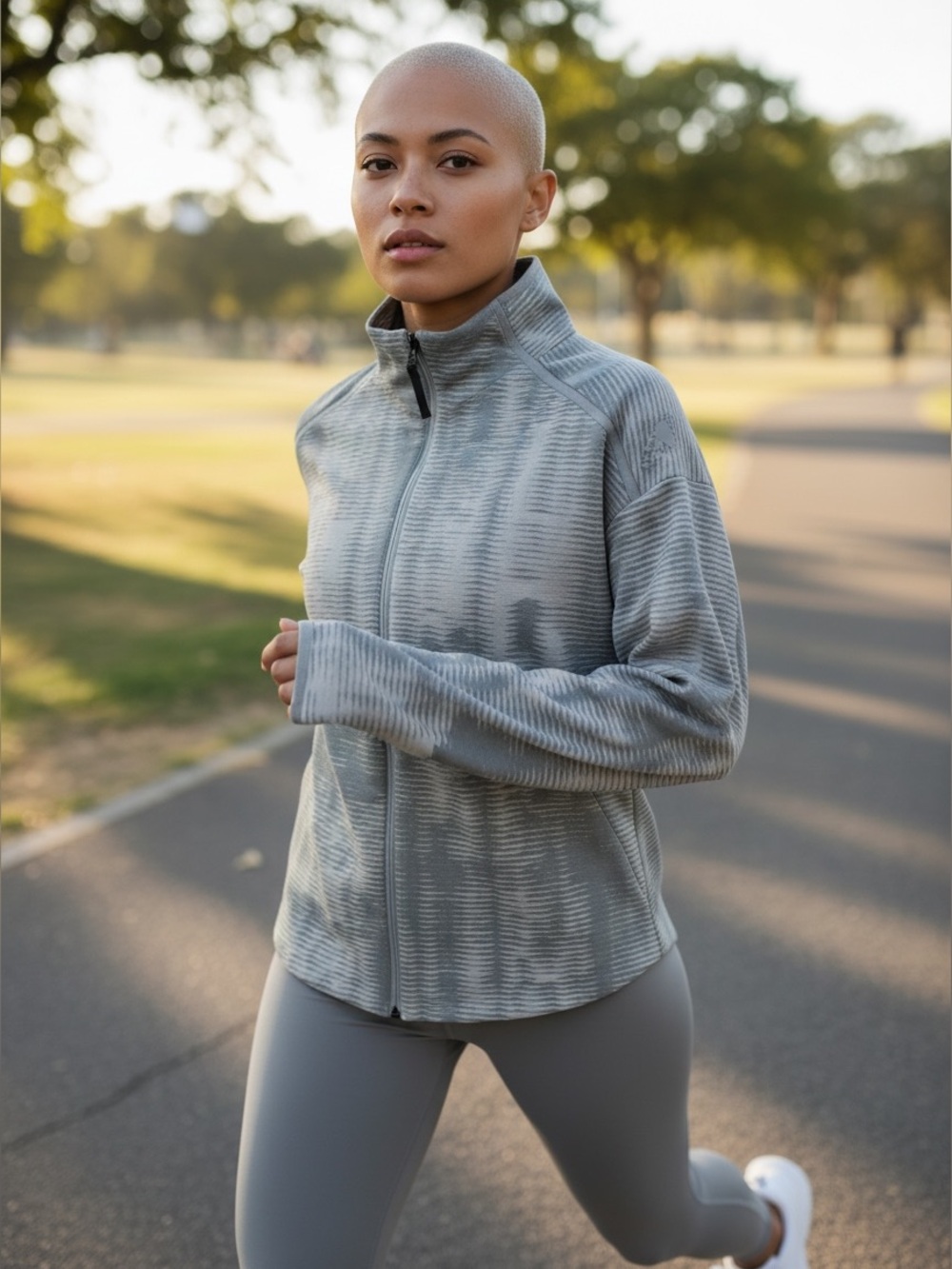 Adidas ZNE Pulse Full Zip Jacket Small Gray‎ Funnel Neck Zip Pocket Sweatshirt